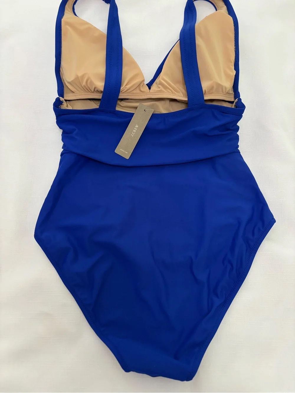 J. Crew Regal Blue Knot-Front  One-Piece Swimsuit Women Size 4